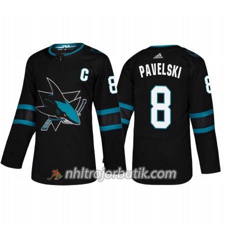 Män Ishockey San Jose Sharks Tröja Joe Pavelski 8 Alternate Adidas 2018-19 Authentic
